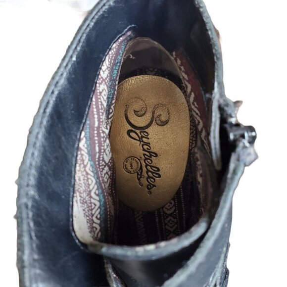 Seychelles black platform Chunky heel Booties - Picture 6 of 8